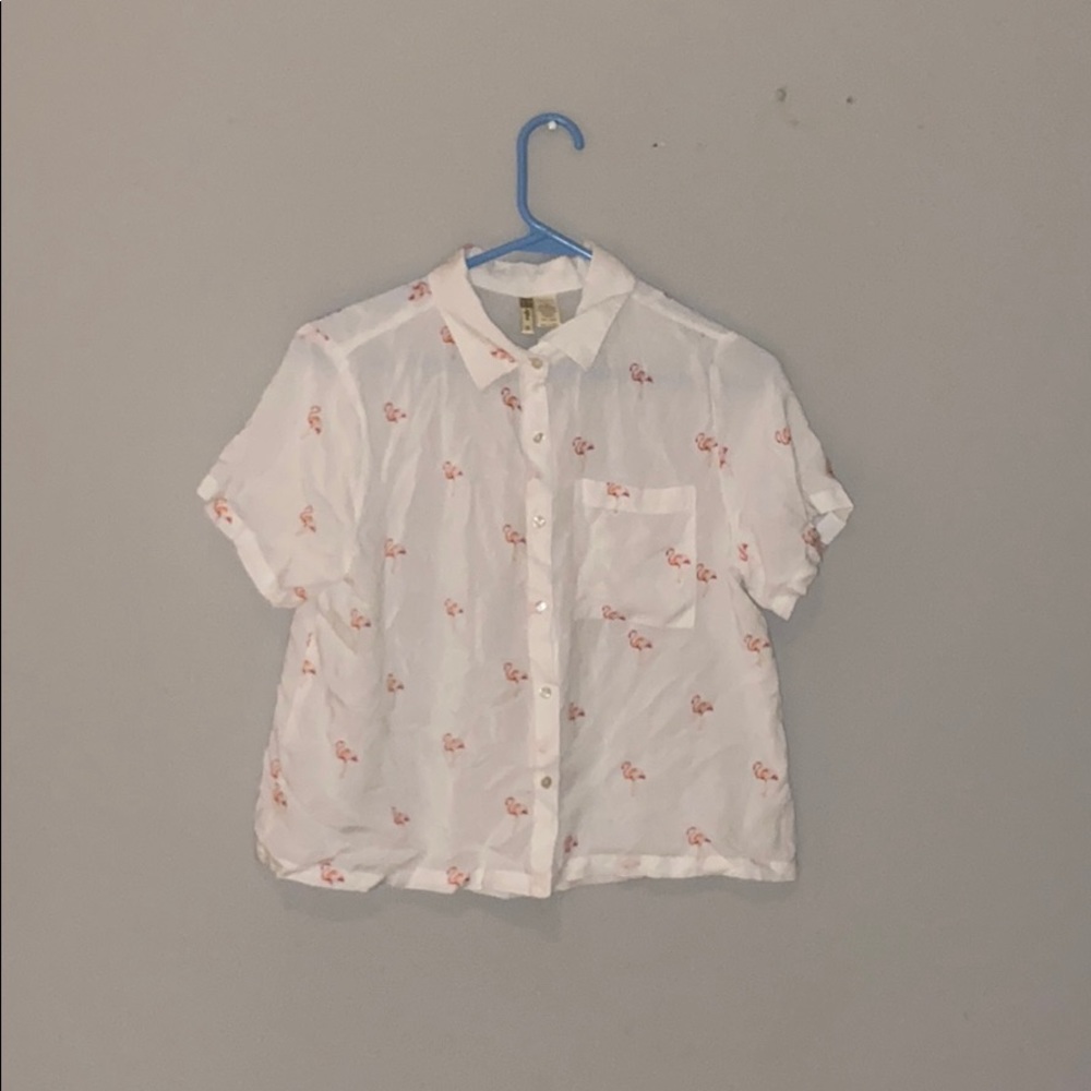 Japna flamingo print shirt size small